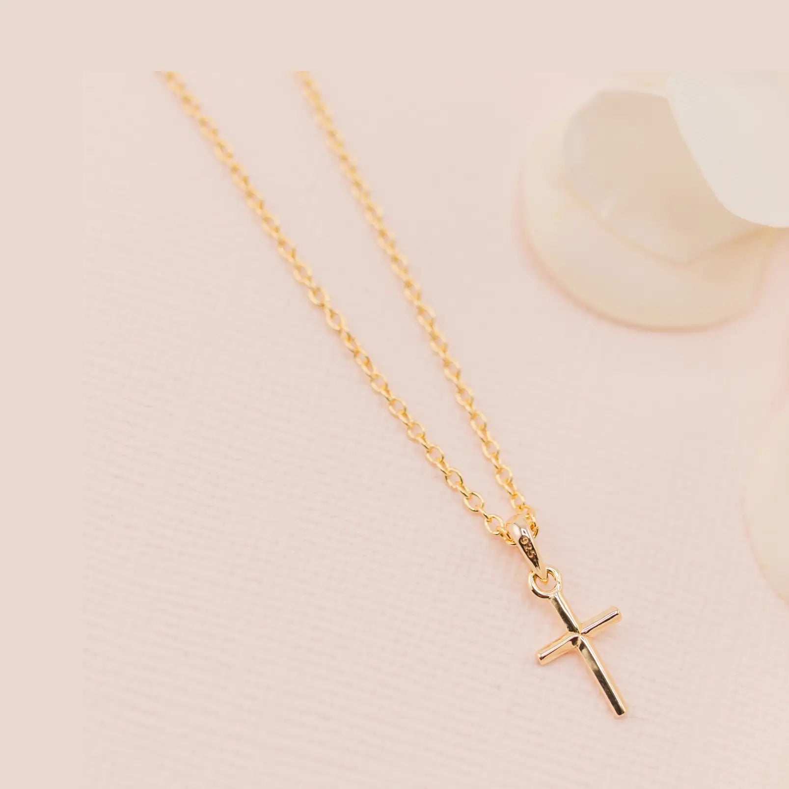 Children's 14K Gold-Plated Cross Necklace