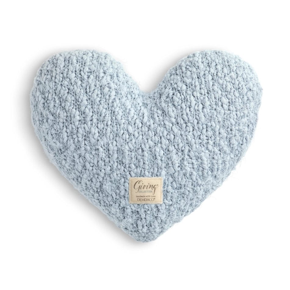 The Soft Blue Giving Heart Weighted Pillow