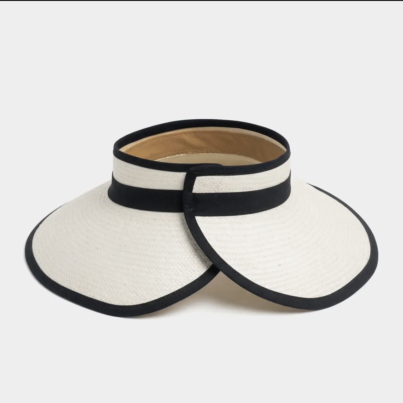 Wide Brim Sun Visor Panama Hat – Genuine Handwoven Straw Hat for Women