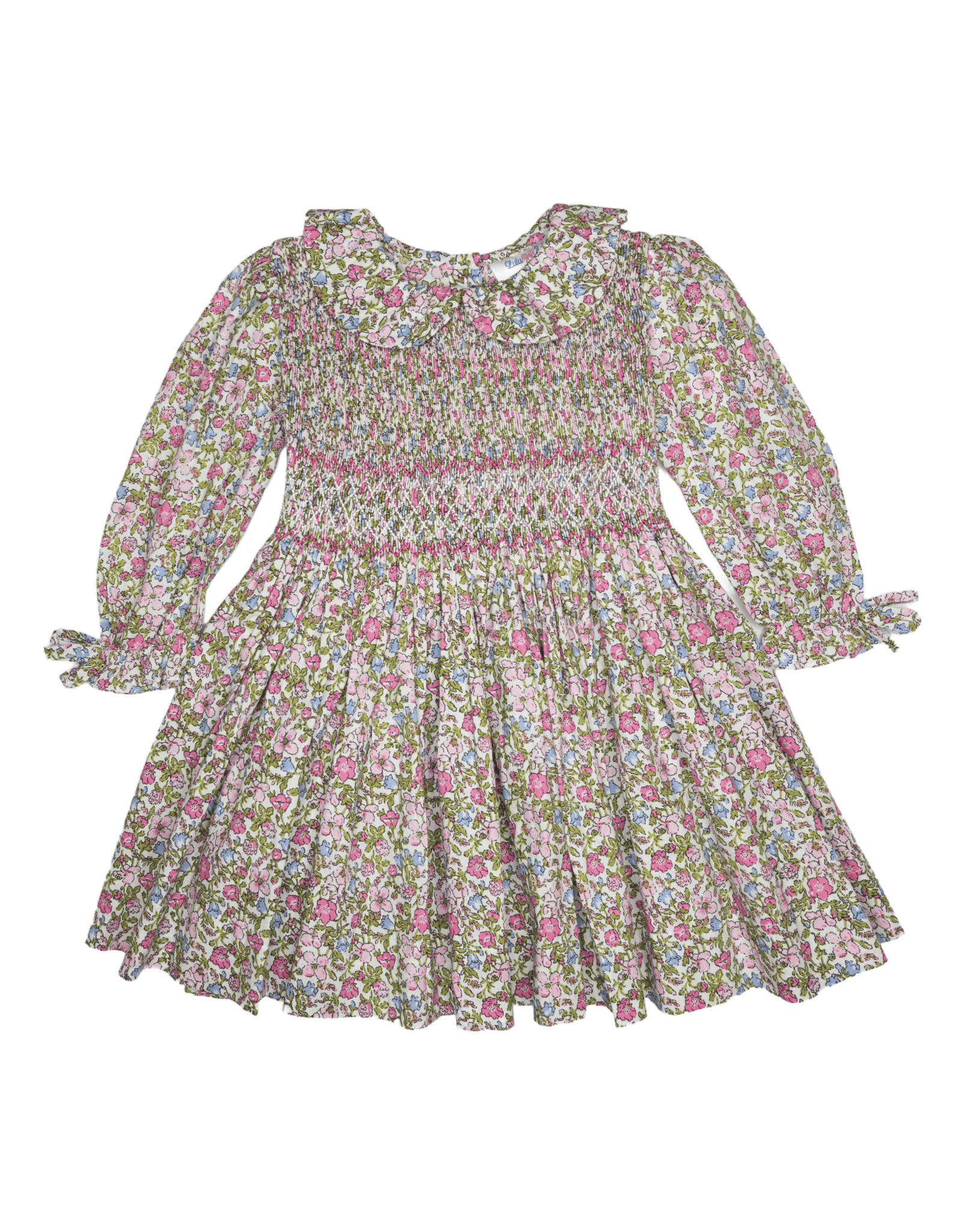 Gianna Vintage Pink Floral Smocked Waist Dress