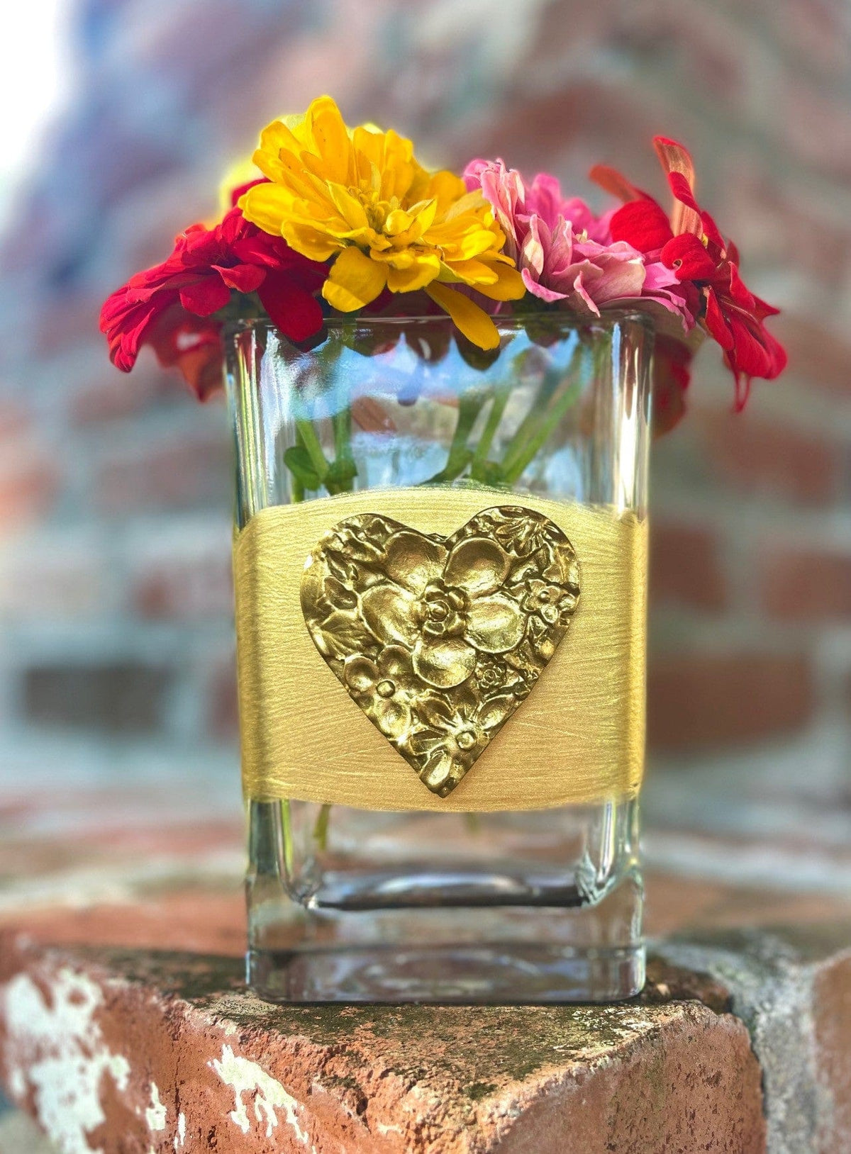 Carol Cassisa Carol Cassisa Rectangle Vase Fleur Coeur (Heart Flower) - Little Miss Muffin Children & Home