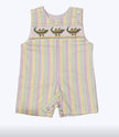 Lulu Bebe Lulu Bebe Alligator Smocked Mardi Gras Striped Pete Shortall - Little Miss Muffin Children & Home