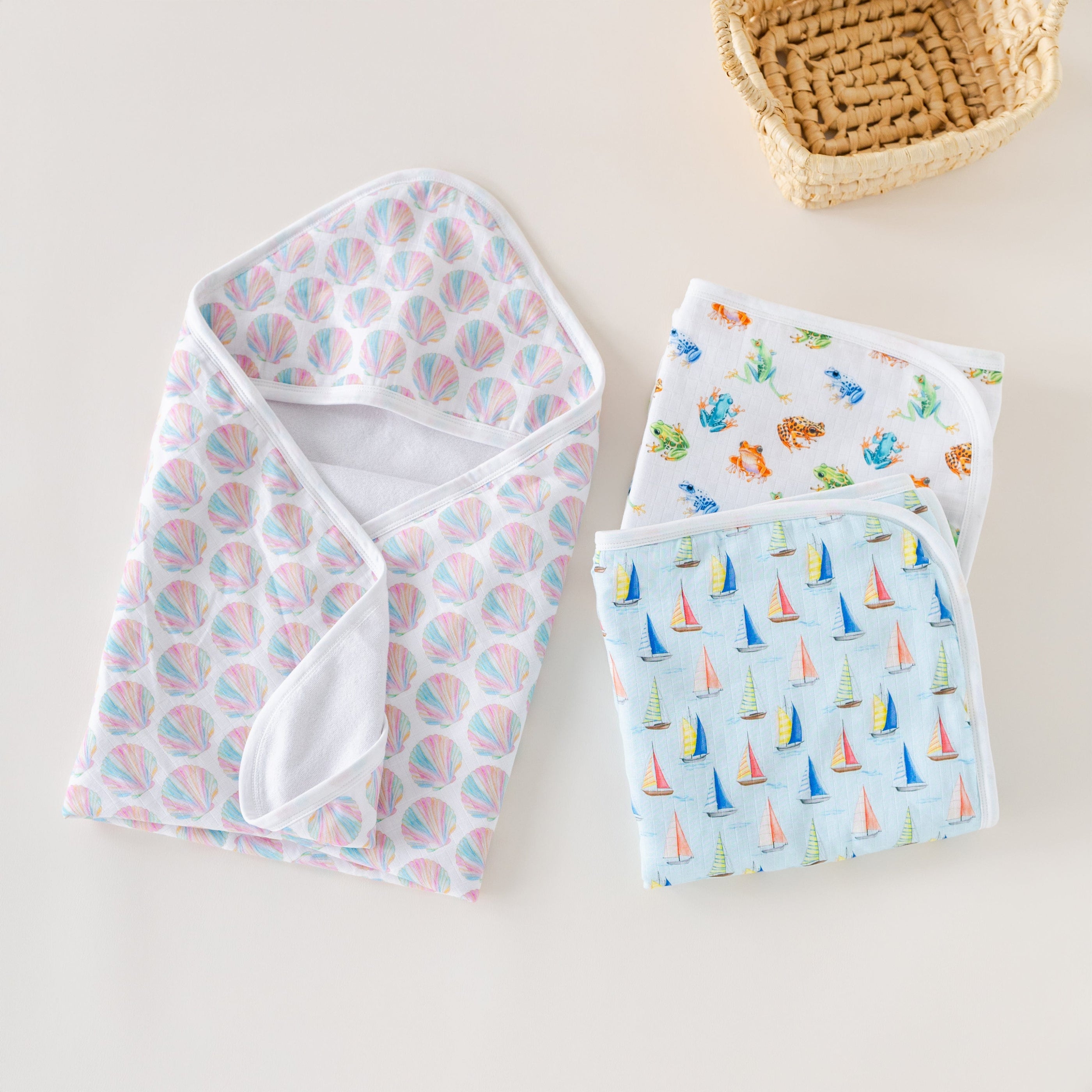 Sea You Soon Muslin Hooded Baby Towel