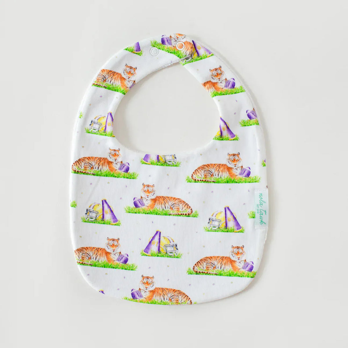 Mascot Mania in Louisiana Organic Muslin Bib