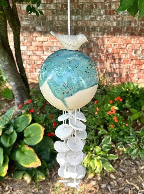 Poor House Pottery Sphere with Disc Wind Chime - Little Miss Muffin Children & Home