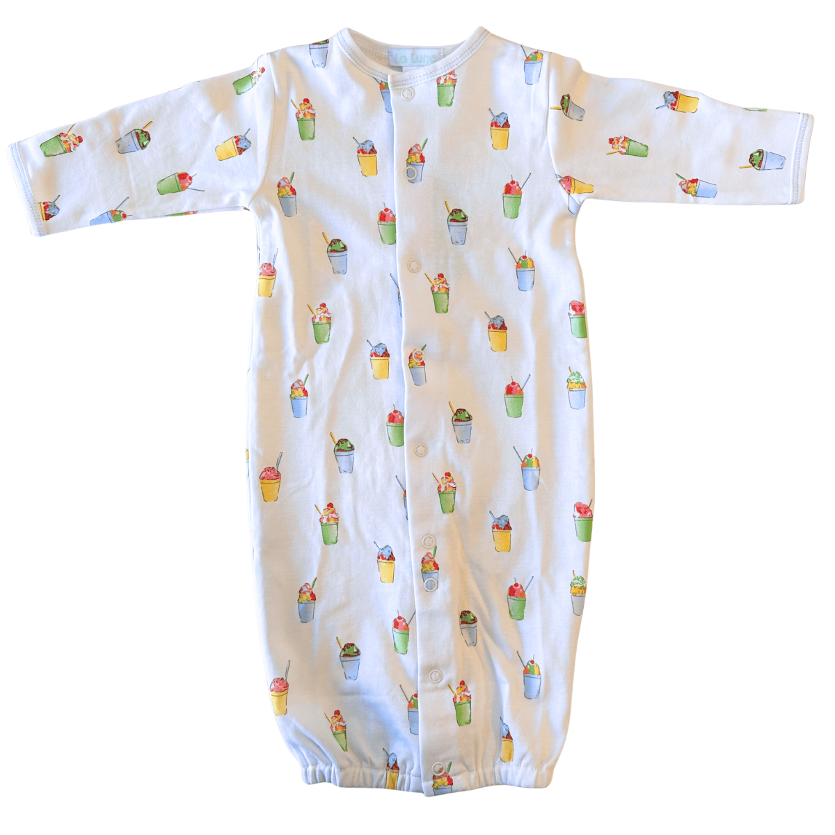 Snowball Cup Converter Gown with Blue Trim