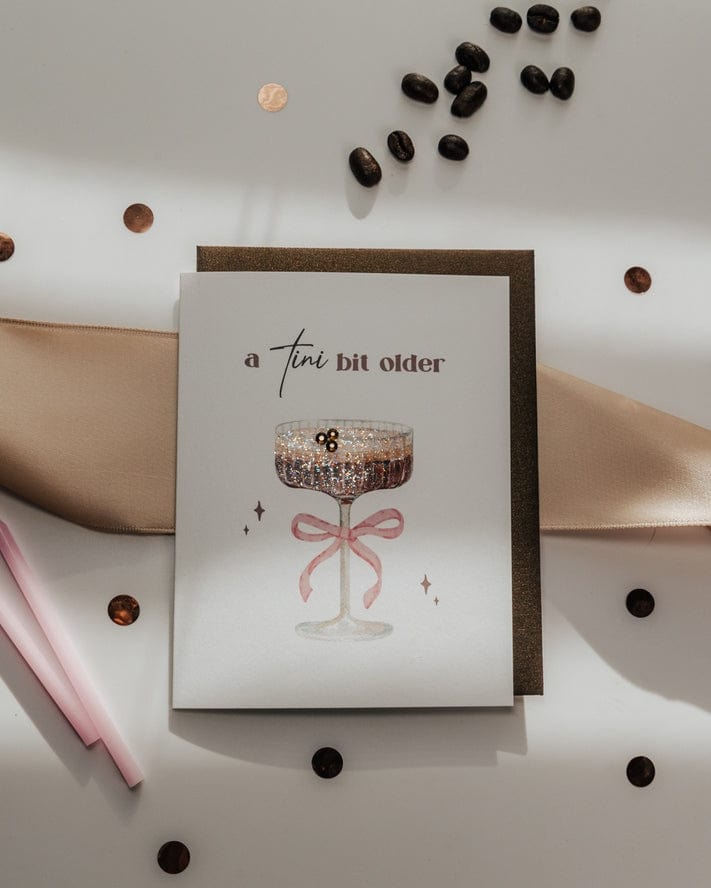 Lavender Vines 'Tini Bit Older' Espresso Martini Birthday Greeting Card - Little Miss Muffin Children & Home