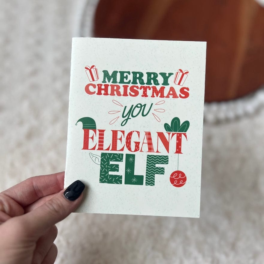 Big Moods Big Moods "Merry Christmas You Elegant Elf" Christmas Card - Little Miss Muffin Children & Home