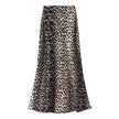 Sateen Maxi Skirt with Elastic Waistband & Invisible Zipper