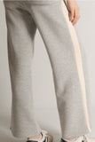 Before You Collection Butter Wide Leg Side Stripe Pants in Heather Grey