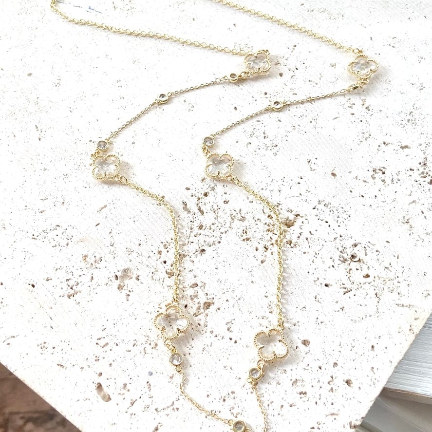 VB&CO Designs Handmade Jewelry VB&CO Quatrefoil Clover Long Layering Necklace Designer Style - Little Miss Muffin Children & Home
