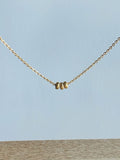 Notions of Lovely 16” Three Fates Necklace 14k Gold Fill