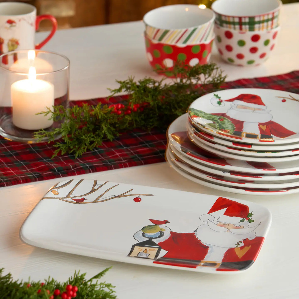 Santa Delight Rectangular Platter