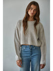 beige knitted pull over sweater