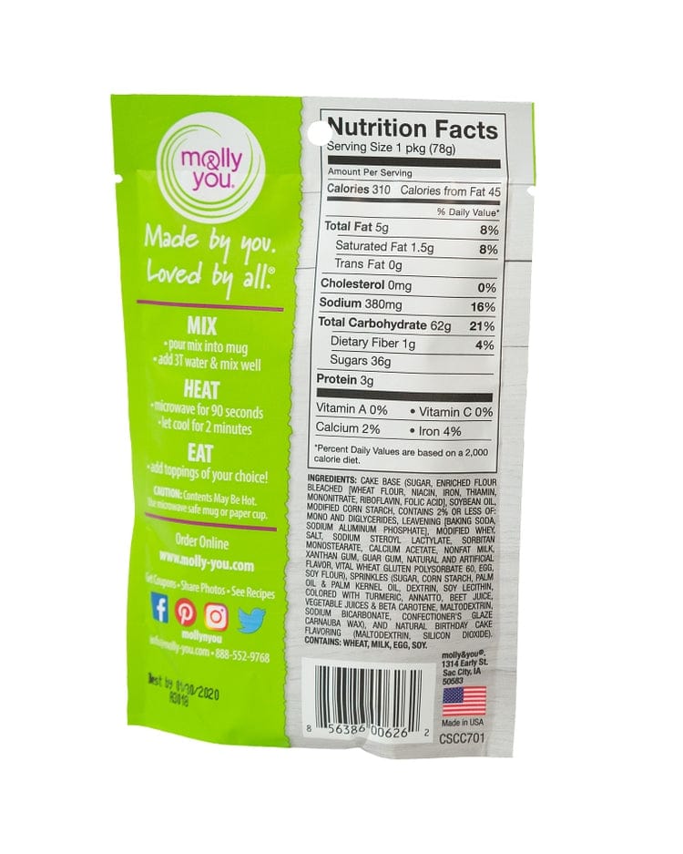 Molly & You Molly & You Celebration Cake Microwave Single - Little Miss Muffin Children & Home