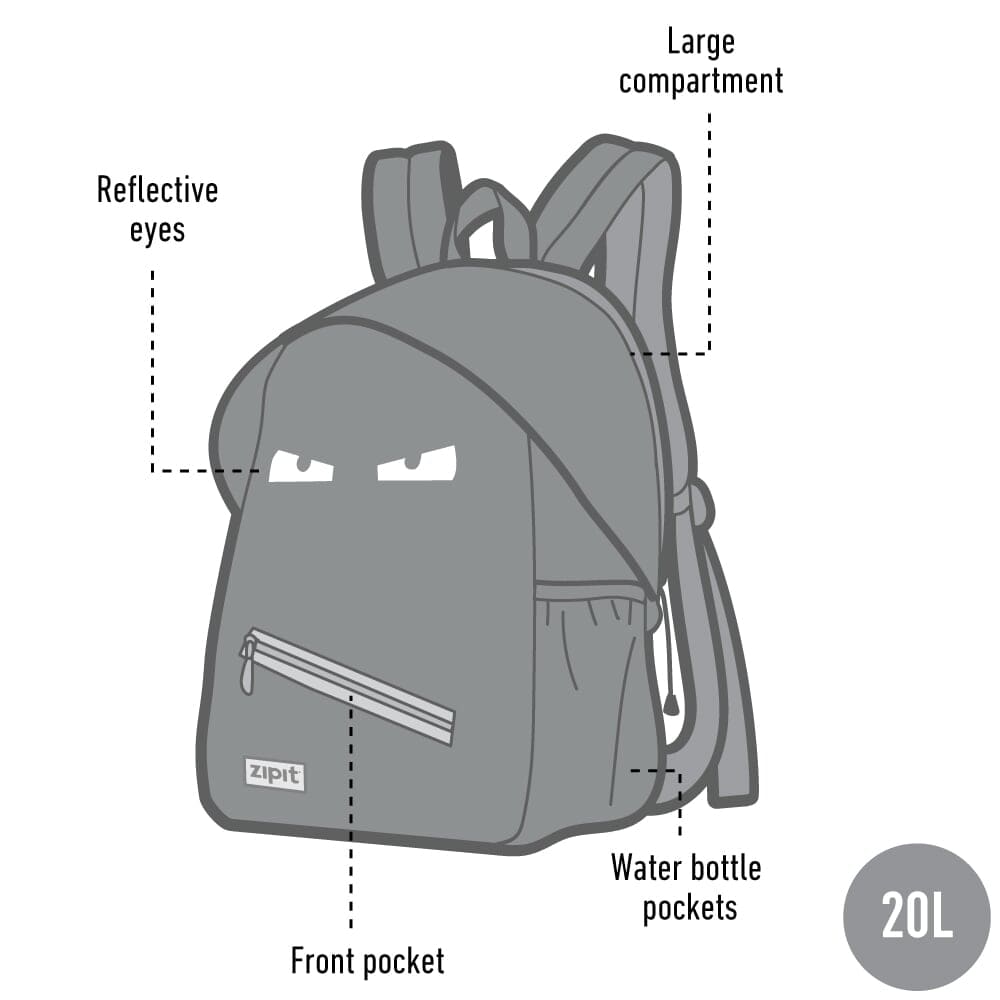 Zipit Usa Grillz Backpack for Kids in Black - Little Miss Muffin Children & Home