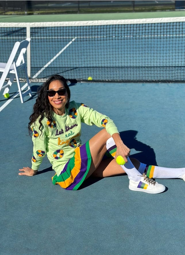 Mardi Gras Creations Mardi Gras Creations Adult LET THEM EAT KING CAKE Pullover - Little Miss Muffin Children & Home