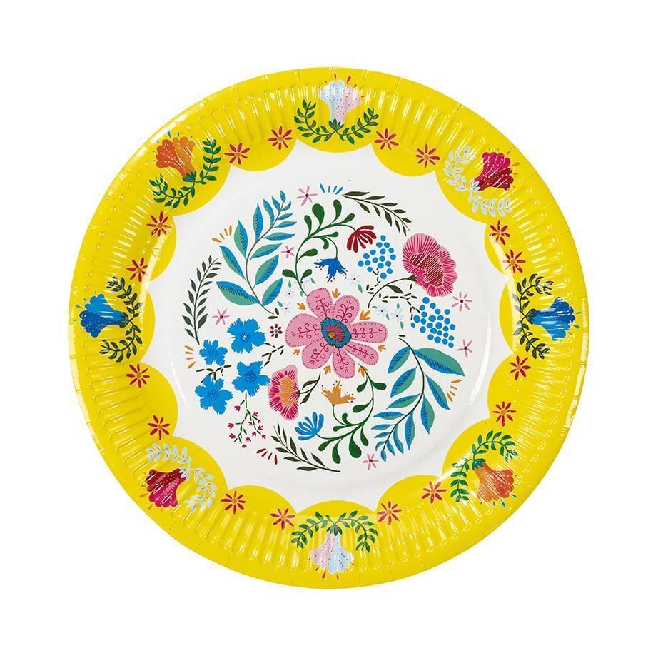 Talking Tables Talking Tables Boho Floral Paper Plates 9” Pack of 12 - Little Miss Muffin Children & Home