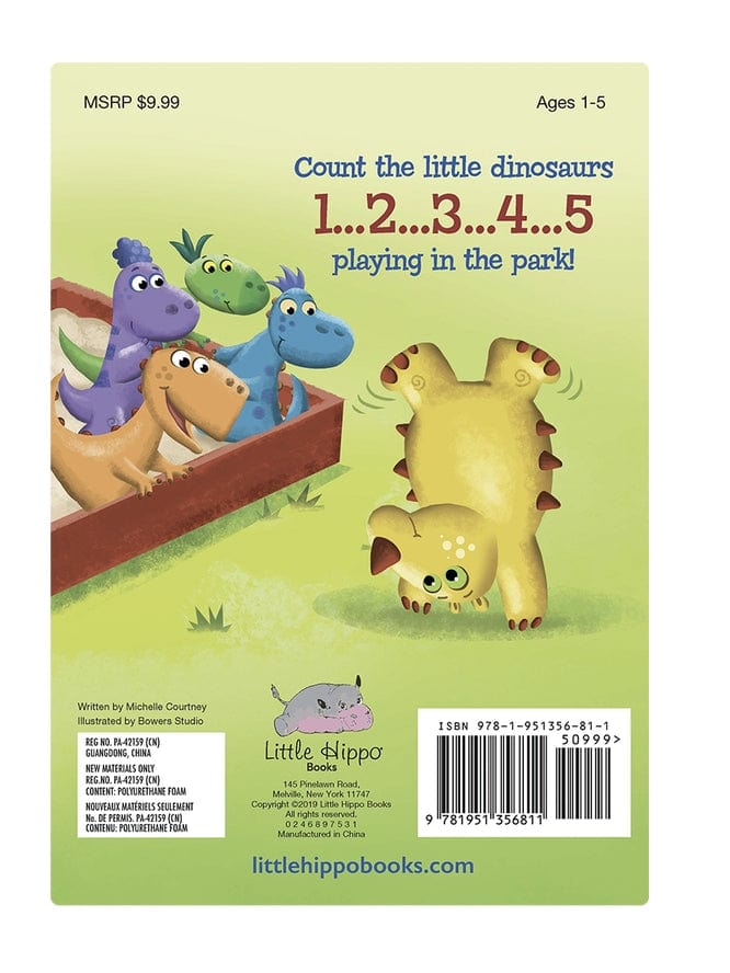 Little Hippo Books Five Little Dinosaurs - Chunky Padded Board Book - Little Miss Muffin Children & Home
