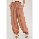 Bluivy Jogger Harem Drawstring Pants, Clay