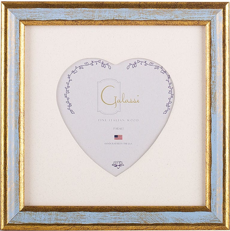 F.G. Galassi Traditional Blue and Gold Heart Frame - Little Miss Muffin Children & Home