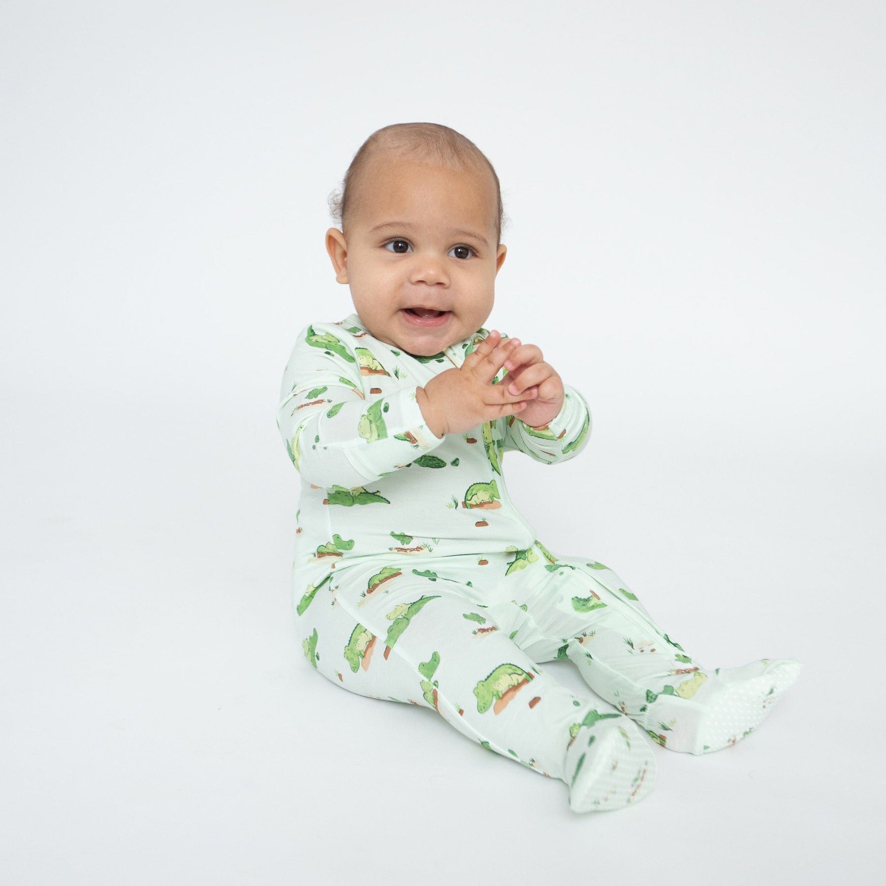 Angel Dear Angel Dear Alligators 2 Way Zipper Footie - Little Miss Muffin Children & Home