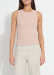 Andreia Ribbed Knit Tank in Sabbia Rose