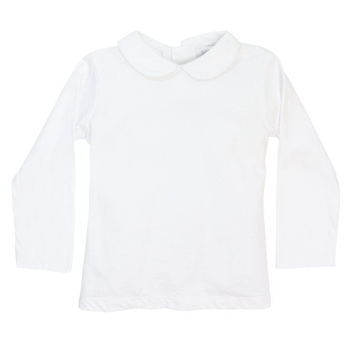 Bailey Boys Knit Long Sleeve Piped Shirt in White - Little Miss Muffin Children & Home