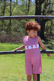 Lobster Seersucker Boy Romper Red