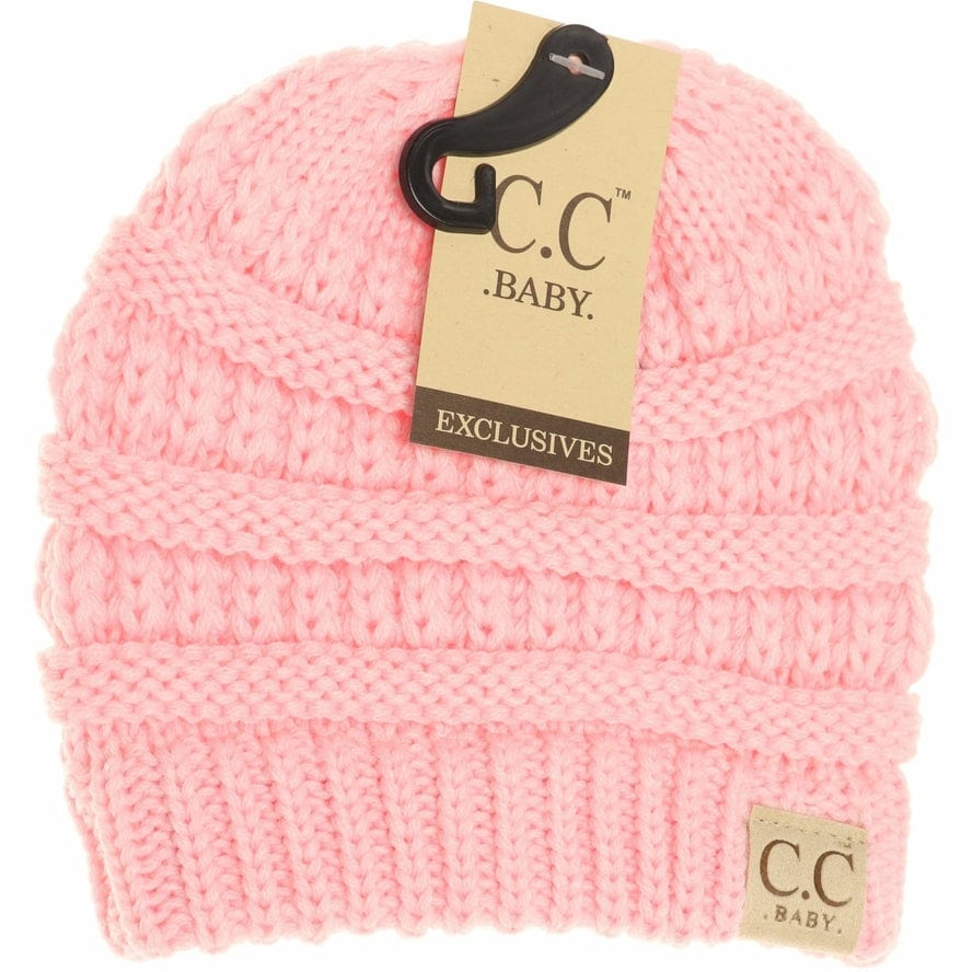 C.C Beanie C.C Beanie Baby Solid CC Beanie in Pale Pink - Little Miss Muffin Children & Home