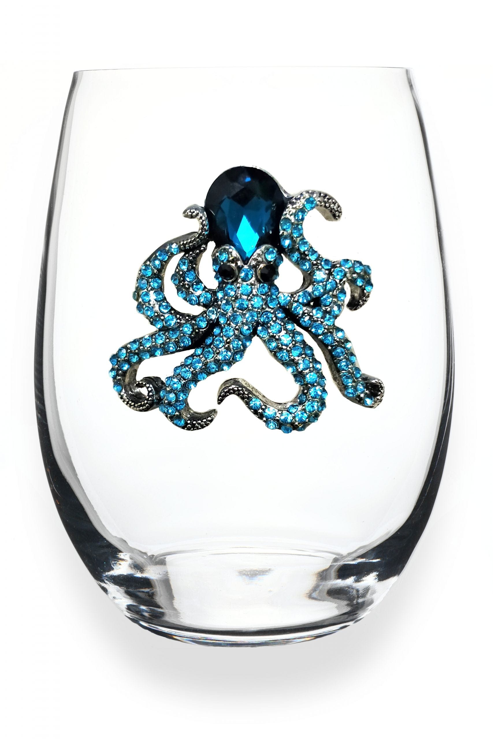 Octopus Jeweled Stemmed Wine Glass