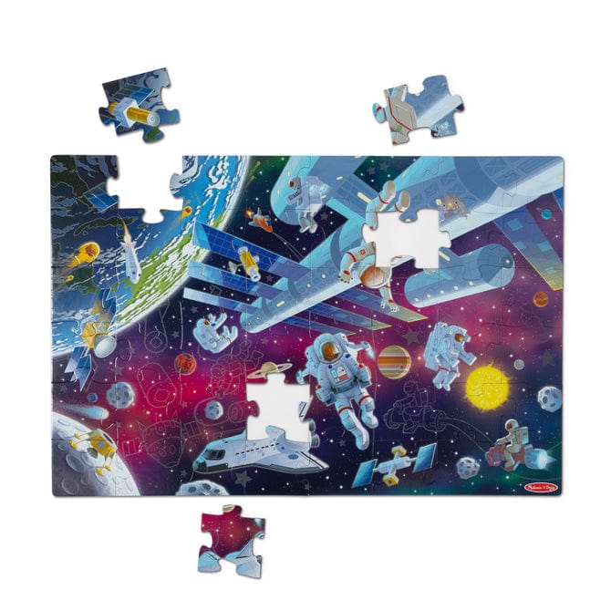 Melissa & Doug Melissa & Doug Outer Space Glow in the Dark Floor Puzzle - Little Miss Muffin Children & Home