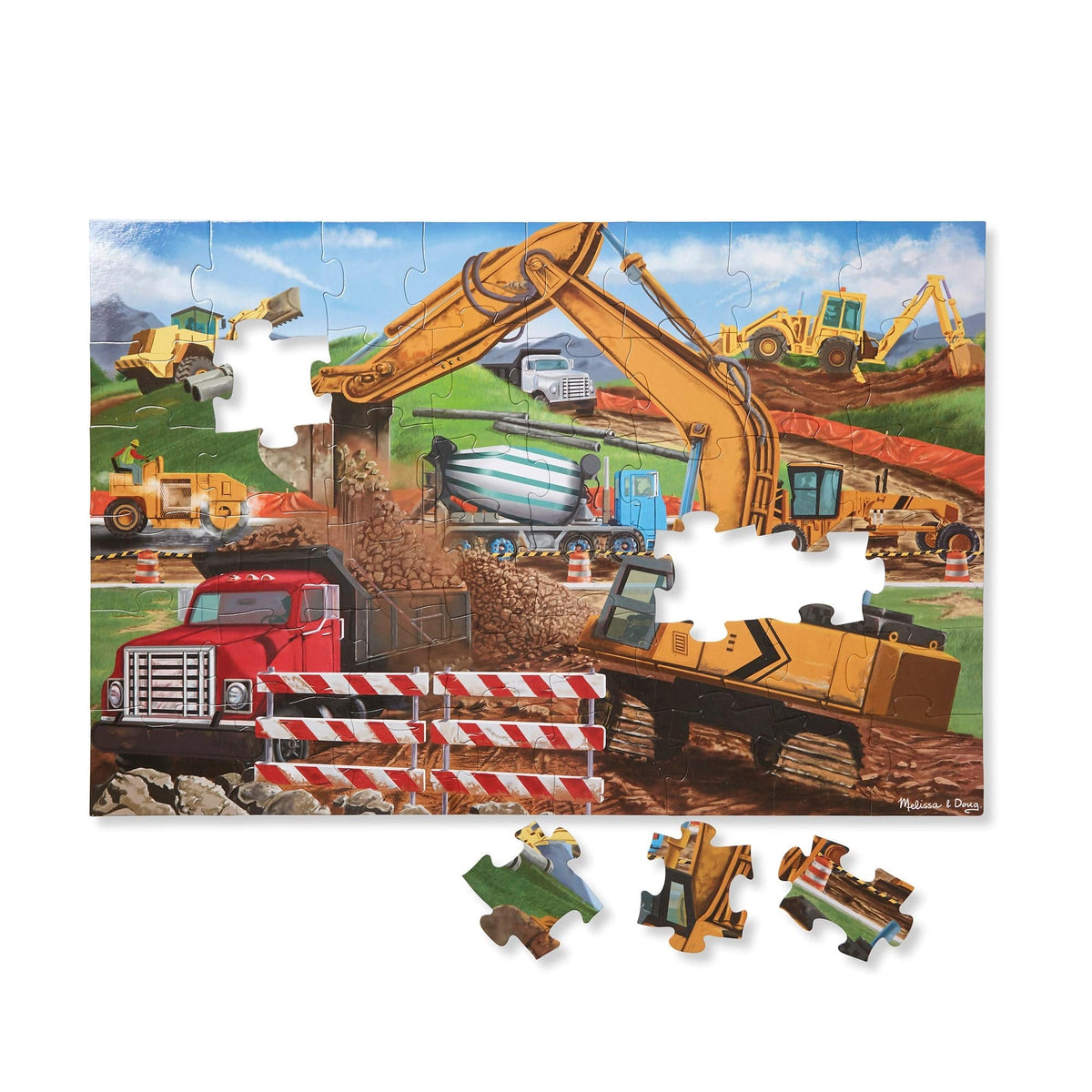 Melissa & Doug Melissa & Doug Building Site Floor Puzzle 48 Pieces - Little Miss Muffin Children & Home