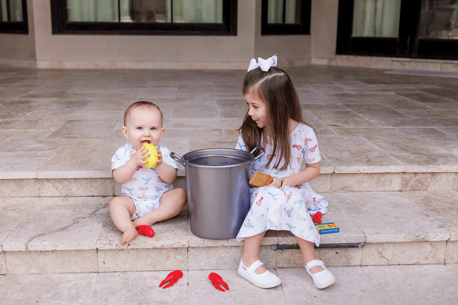 Nola Tawk Nola Tawk Colorful Claws Crawfish Organic Cotton Onesie - Little Miss Muffin Children & Home