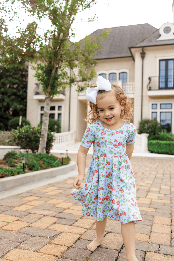 Nola Tawk Nola Tawk Strawberry Fields Organic Cotton Twirl Dress - Little Miss Muffin Children & Home