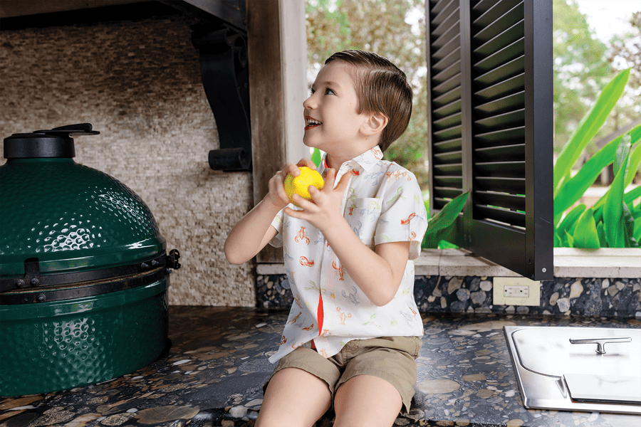 Nola Tawk Nola Tawk Colorful Claws Crawfish Short Sleeve Collared Shirt - Little Miss Muffin Children & Home