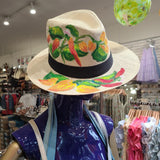 Little Miss Muffin Exclusive Michelle's Art Box Hand-Painted Hot Peppers Fedora Hat - Little Miss Muffin Children & Home