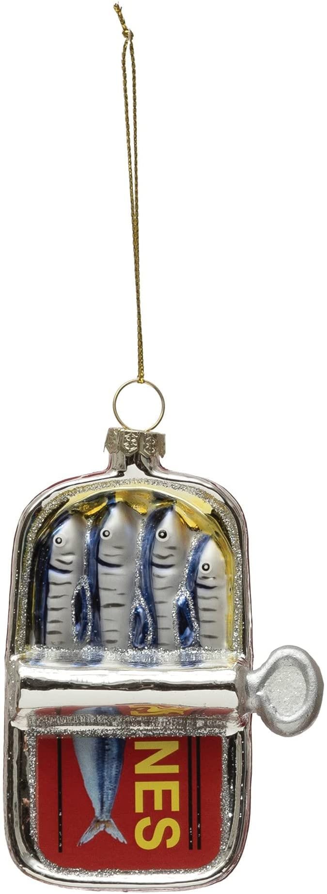 Creative Co-op Creative Co-op Glass Sardines in a Tin Ornament - Little Miss Muffin Children & Home
