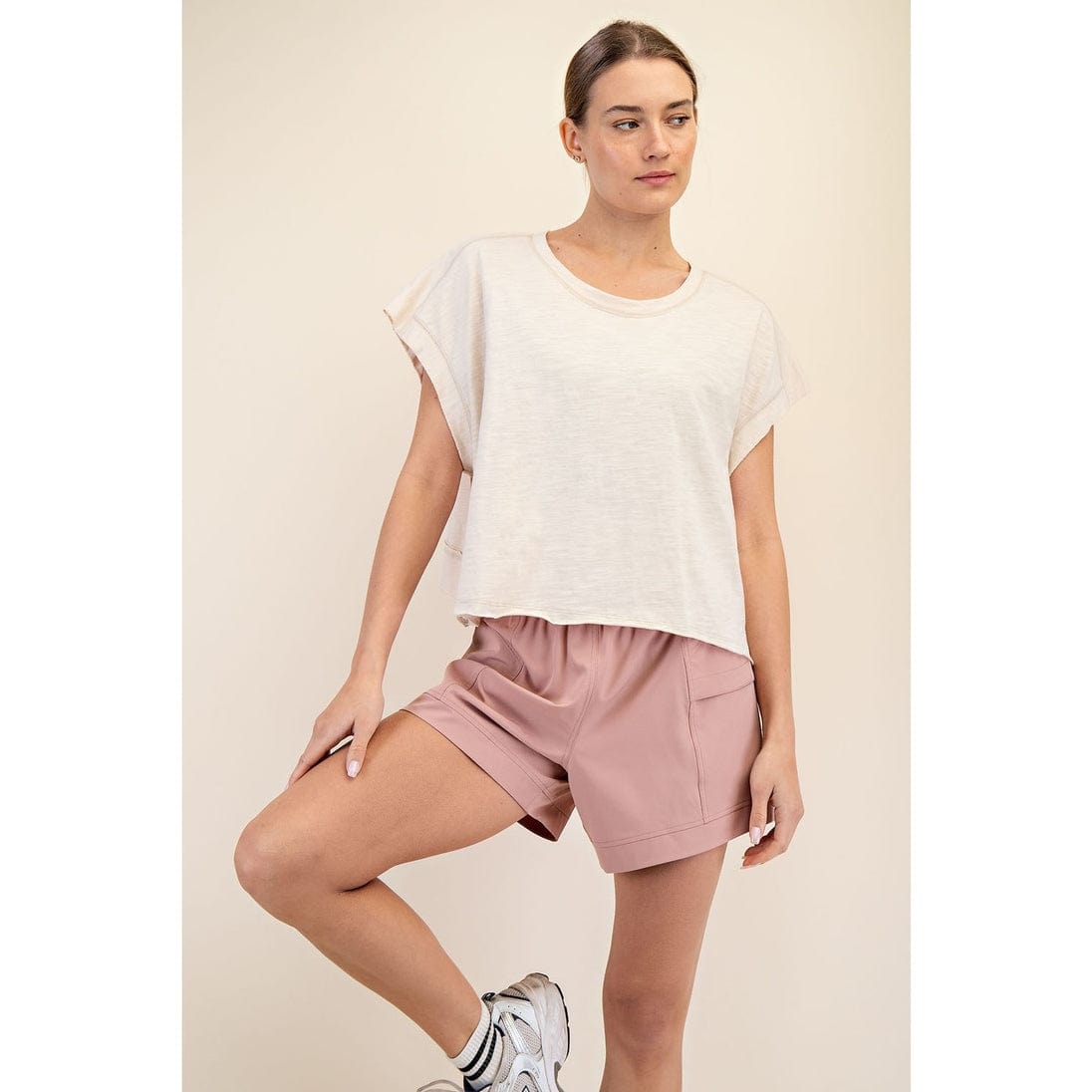 Rae Mode Cotton Slub Short Sleeve Open Back Top - Little Miss Muffin Children & Home