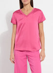 Saori V-neck Mix Media Top