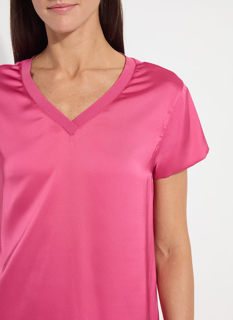 Saori V-neck Mix Media Top