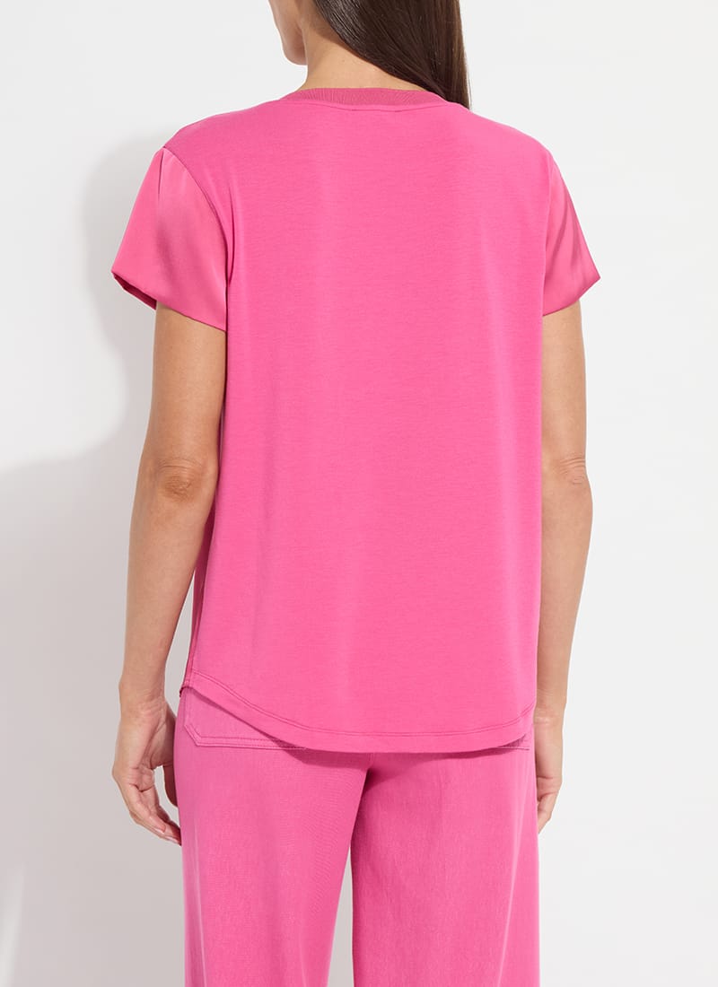 Saori V-neck Mix Media Top