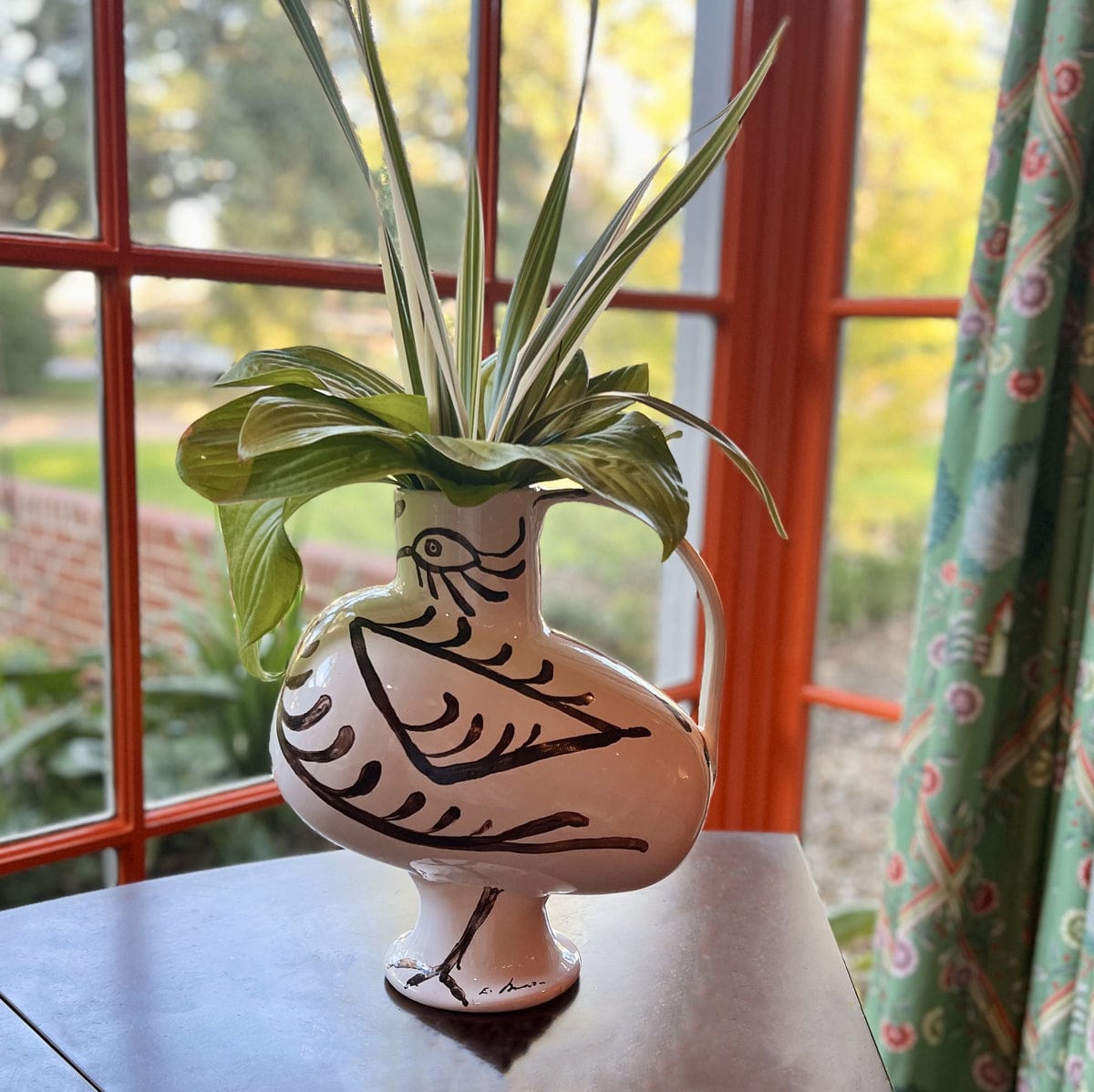 Abigail's Home Decor Abigail's Pablo Pitcher, White with Dark Brown Decor - Little Miss Muffin Children & Home