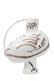 Abigail's Pablo Pitcher, White with Dark Brown Decor