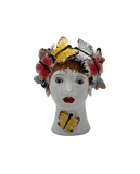 Abigails Small Ceramic Head Vase, Butterflies