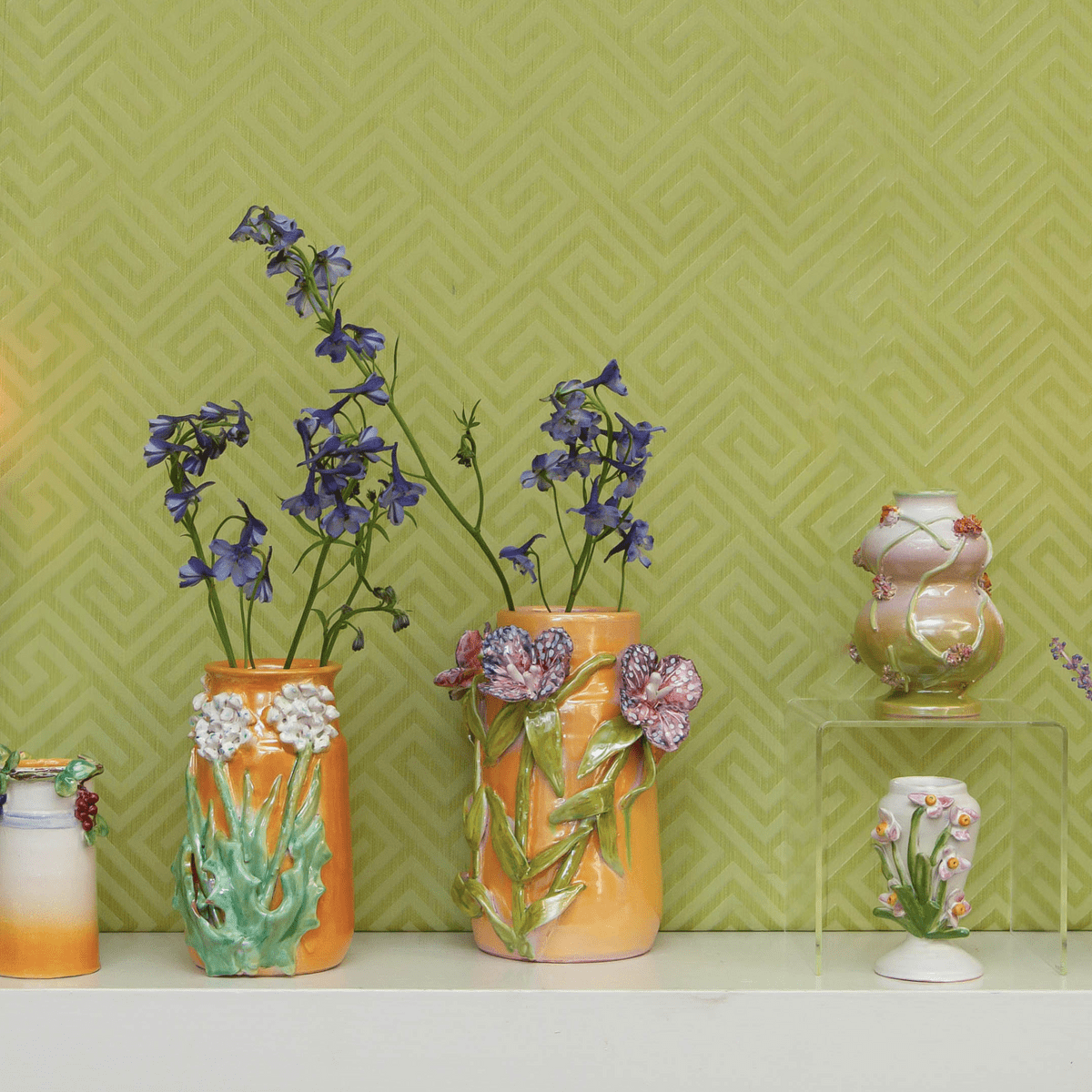 Abigail's Home Decor Medium Mango Vase with Lavender Flowers - Little Miss Muffin Children & Home