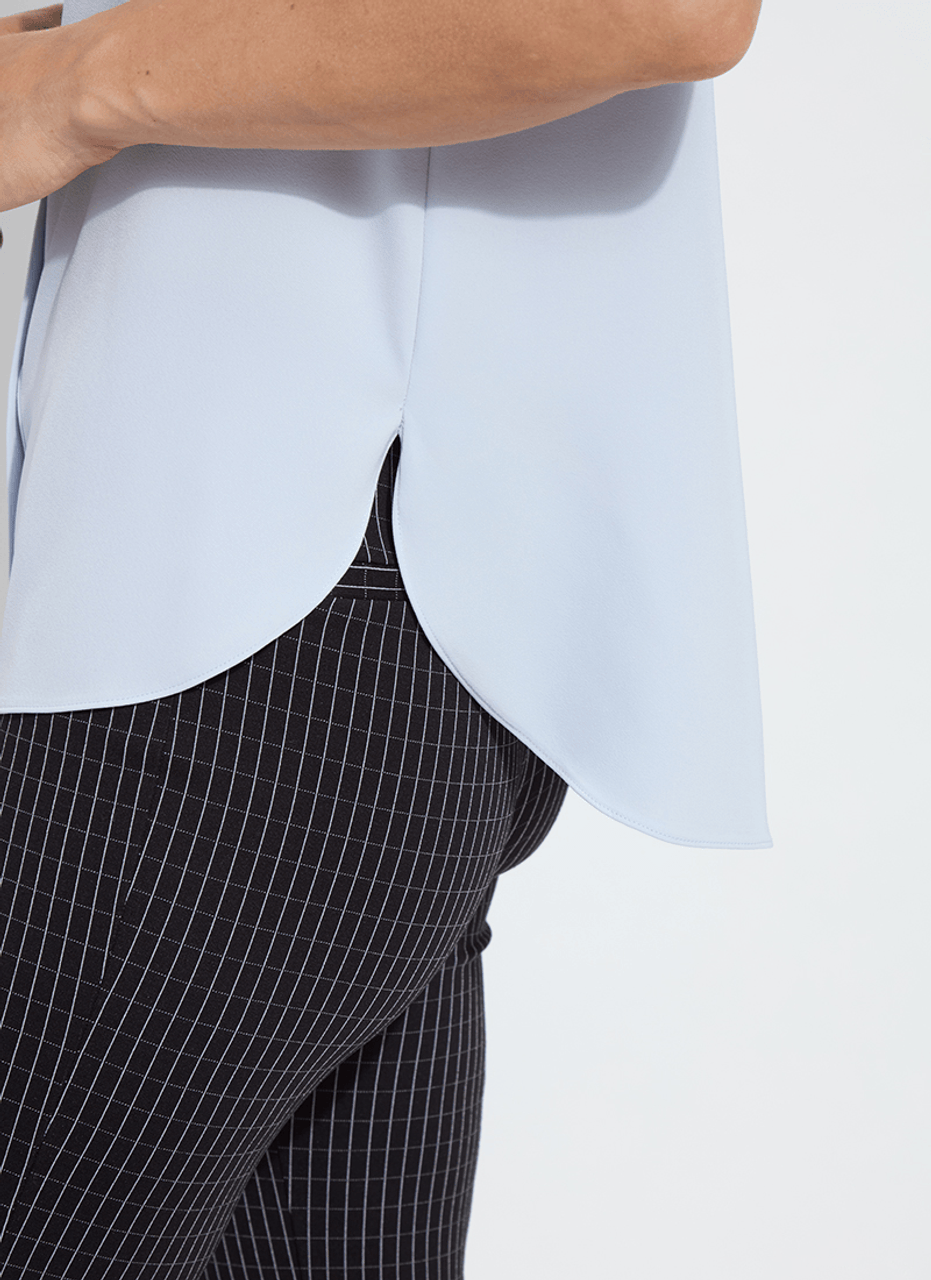 Lysse Lysse Short Sleeve Parker Button Down in Ciel - Little Miss Muffin Children & Home