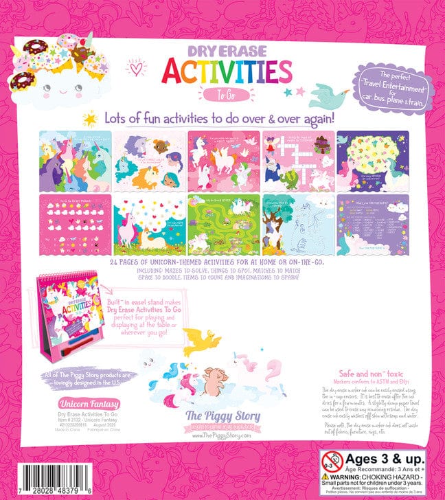 The Piggy Story The Piggy Story Dry Erase Activities To Go - Unicorn Fantasy - Little Miss Muffin Children & Home