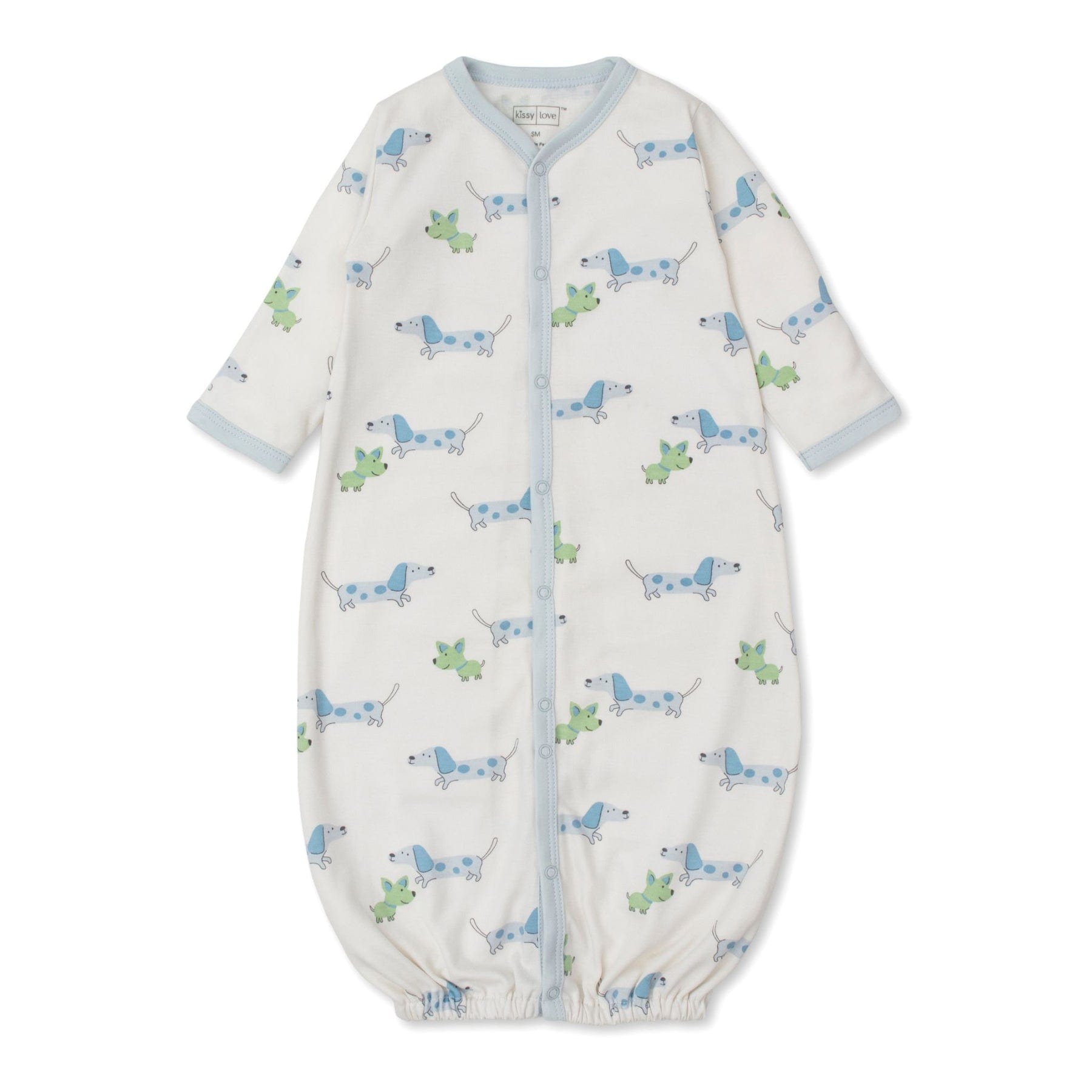 Kissy Kissy Kissy Kissy Convertible Gown Print Puppy Fun, Multi Blue - Little Miss Muffin Children & Home