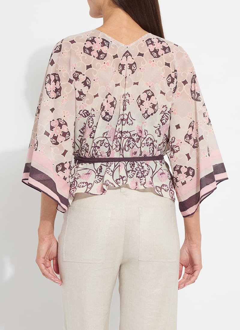 Mona Convertible Kaftan Top in Azulejo